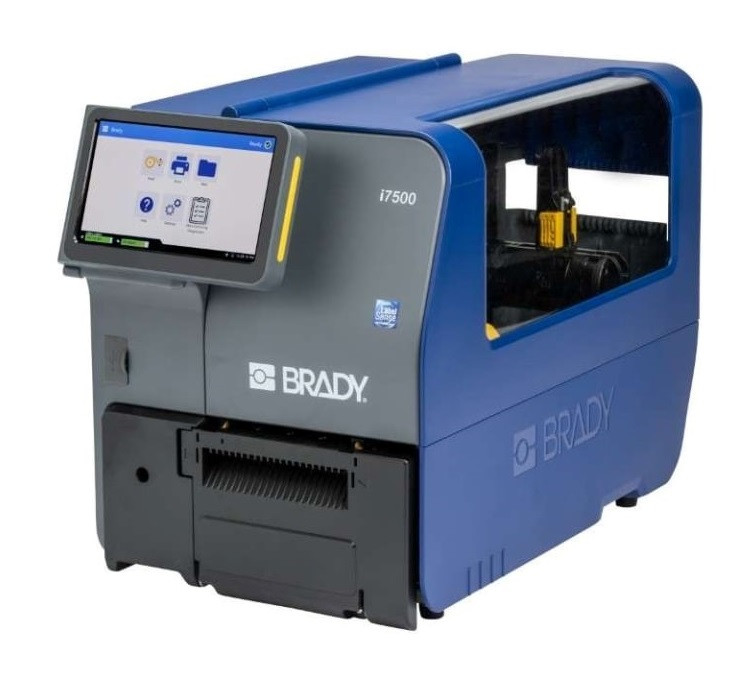 Brady i7500, industriële labelprinter, slimme labelprinter, LabelSense-technologie, professionele labels, thermische printer, groot volume labelprinter, automatische instellingen, precisie printen, laboratorium labels, 76 mm kern labels, geavanceerde lab
